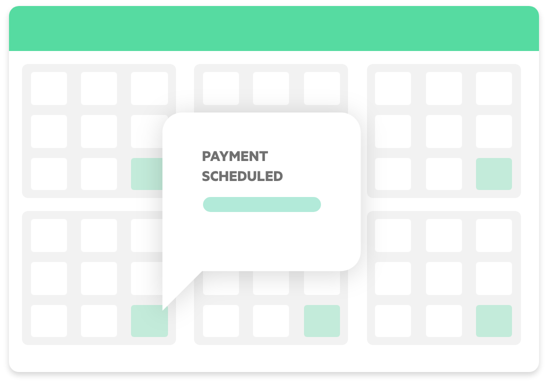 Automatic scheduled payment illustration