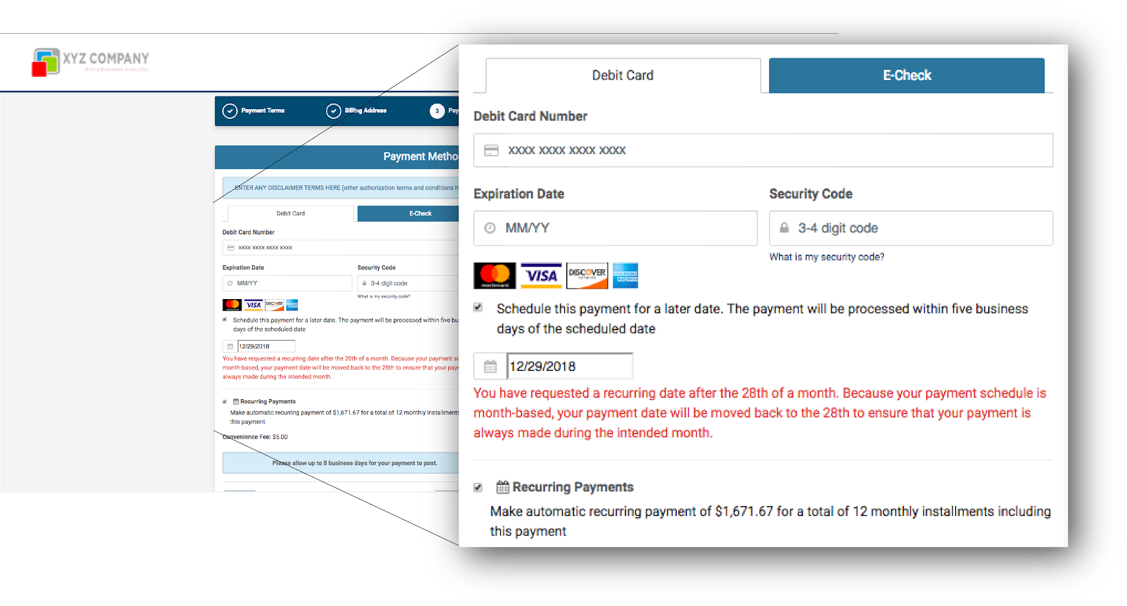 Recurring transactions