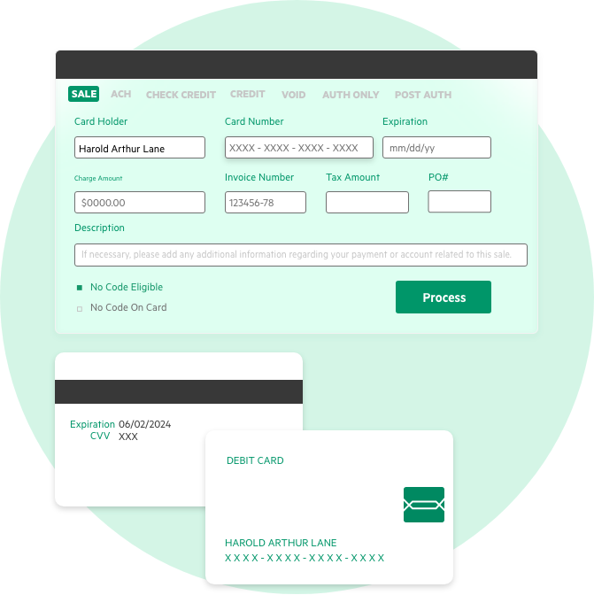 Payment form illustration