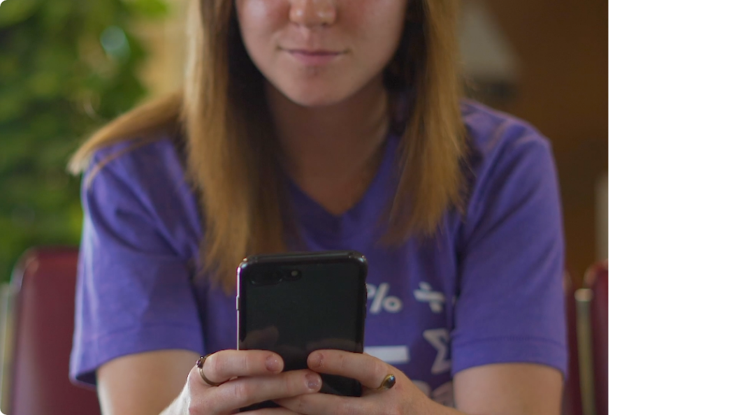 Woman texting on mobile phone