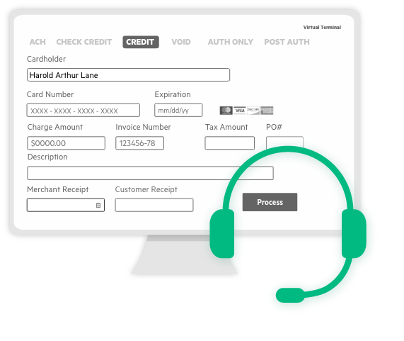 Virtual terminal illustration