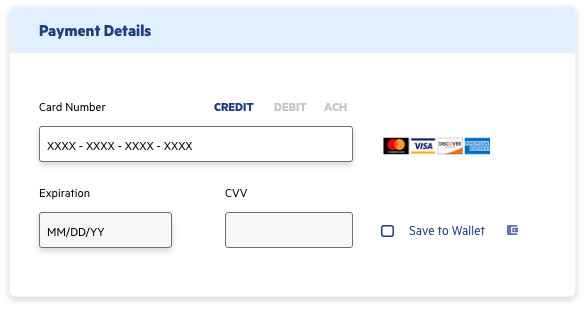 Card payment interface illustration